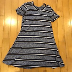 Blue striped dress